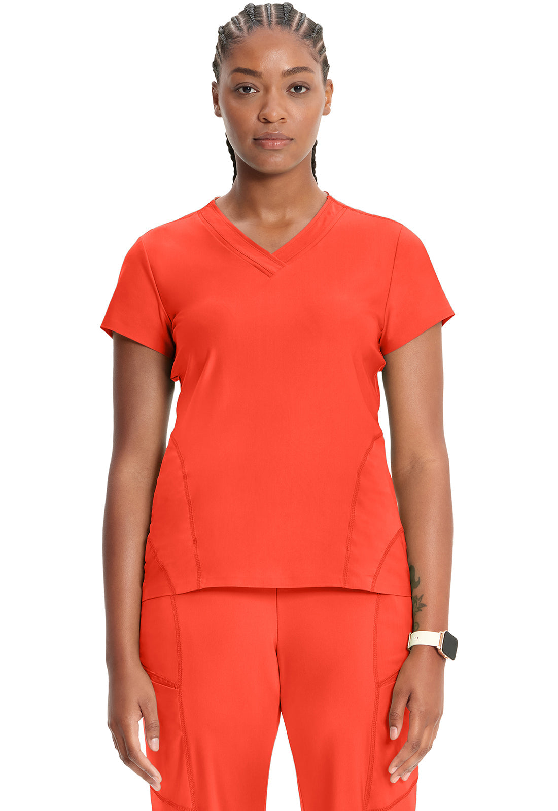 Women's Knit V-Neck Top - Fire Bird